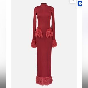 Elegant Red Long Sleeve Dress
